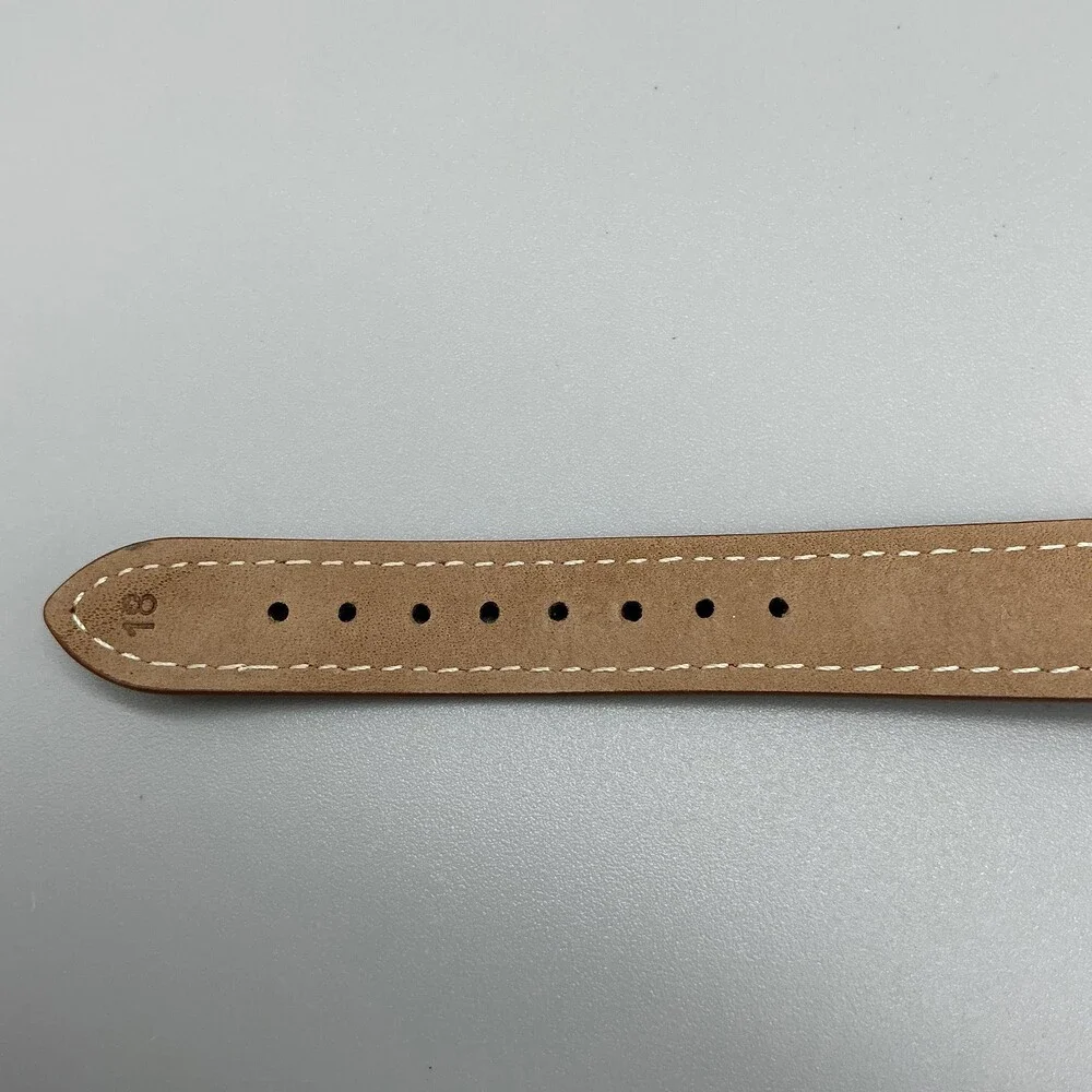 Timex Indiglo Mens Watch 36mm Gold Tone Day Date Brown Leather New Battery